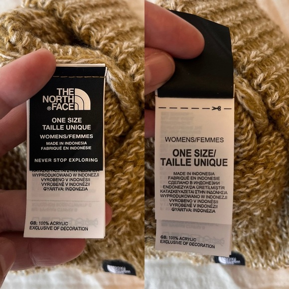 The North Face Women’s Knit Beanie OS Golden Brown Marl - Picture 6 of 8